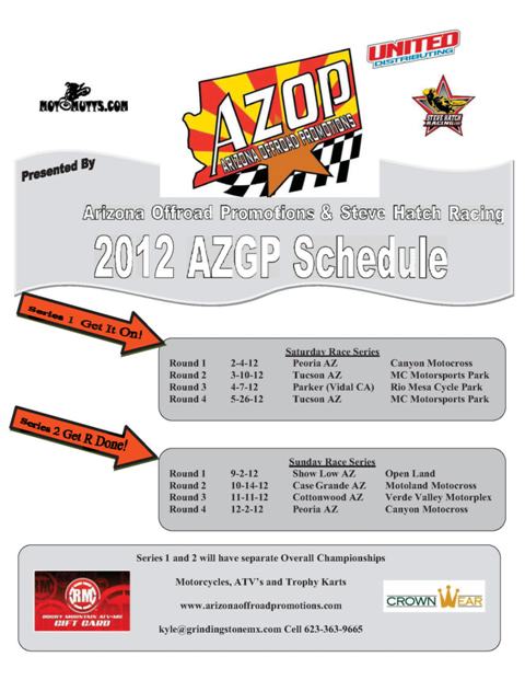 2012 AZGP Schedule