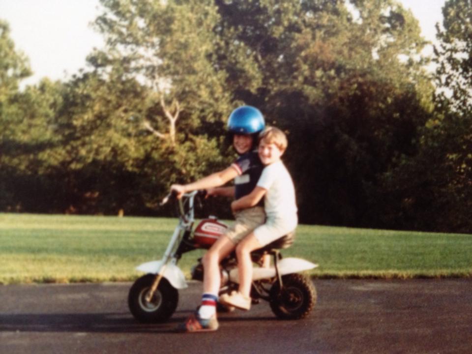 Kids on dirt bike