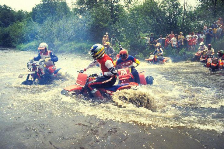 ATVs Crossing River