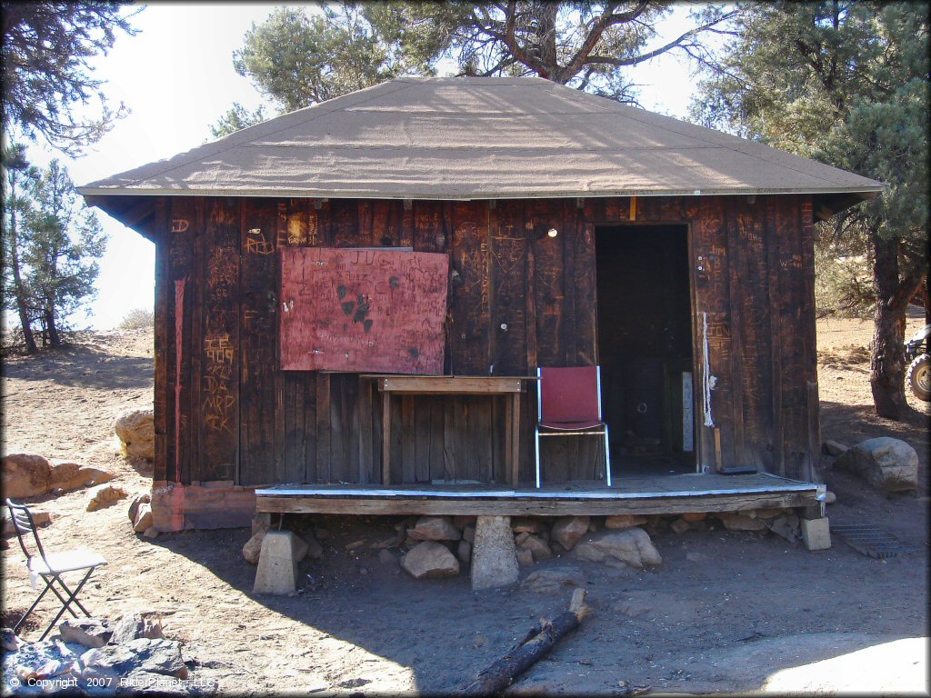 Old hunting cabin on Forest Service land.