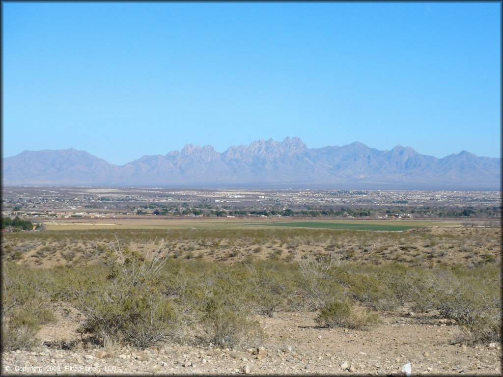 Scenic view of Las Cruces with Dona Ana Mountains in the background.