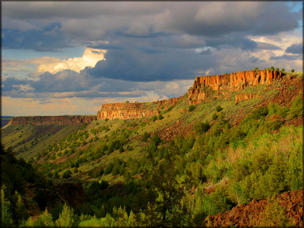 Scenic view of colorful mesas near Jarbidge.