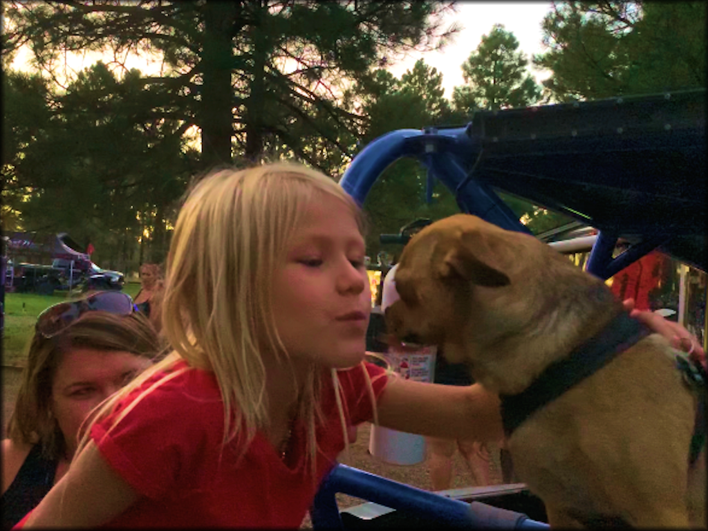 Girl Kissing a Chiwawa