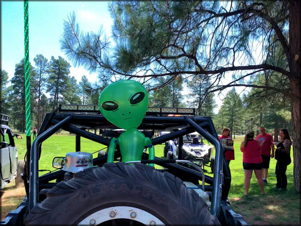 Inflatable Alien In UTV