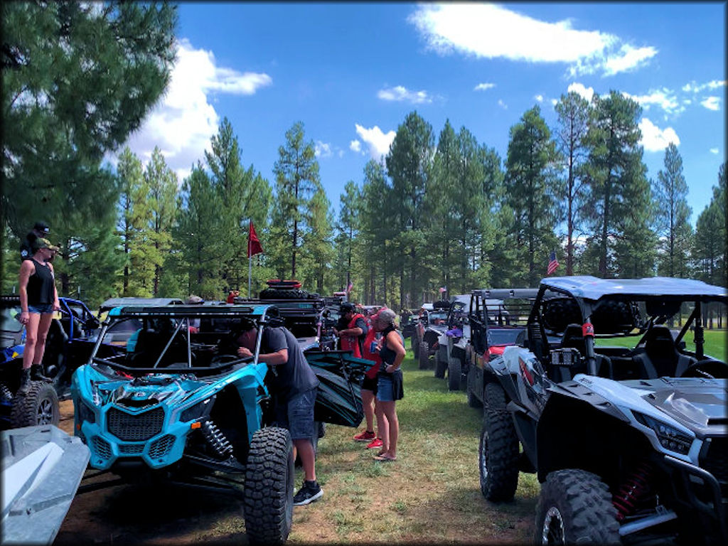 UTVs Lined Up For Start of Race