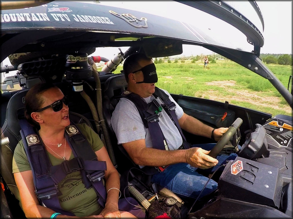 Driving the UTV Blind Obstacle Course