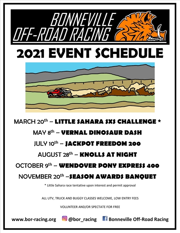 2021 Bonneville Offroad Racing Schedule