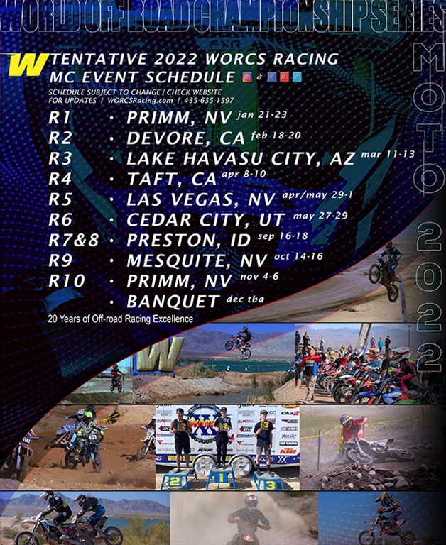 2022 WORCS Schedule