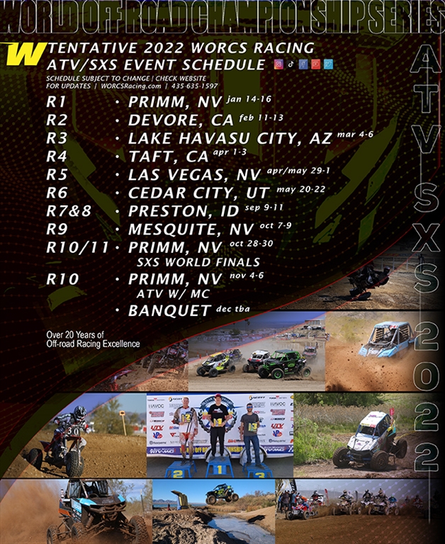 2022 WORCS ATV and UTV Schedule