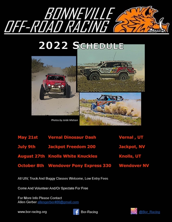 2022 Bonneville Off Road Racing Schedule