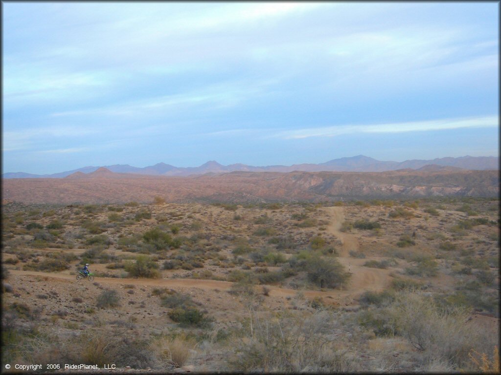 Kawasaki KX Motorbike at Desert Vista OHV Area Trail