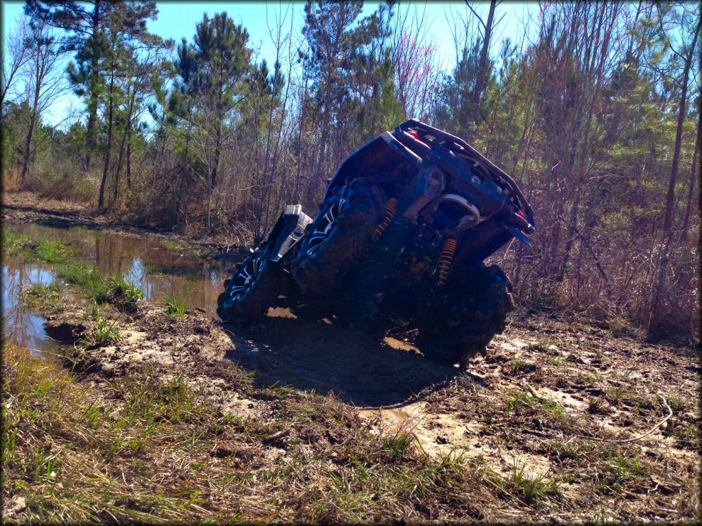 OHV doing a wheelie at Up The Creek Acres Trail