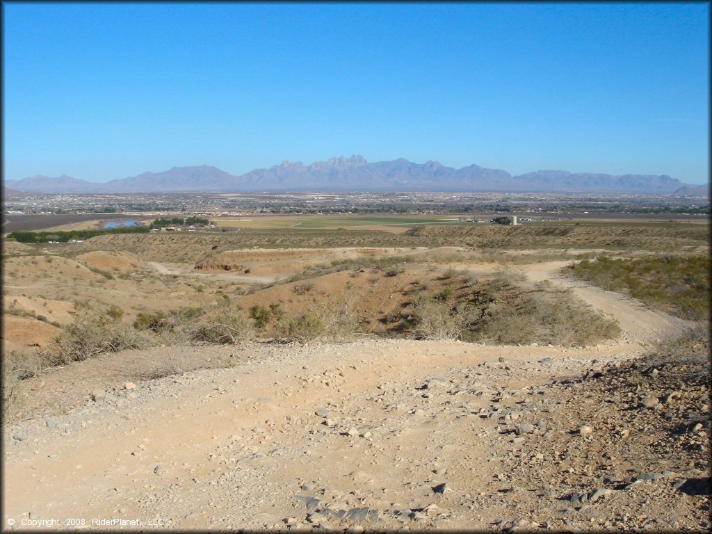 A trail at Robledo Mountains OHV Trail System