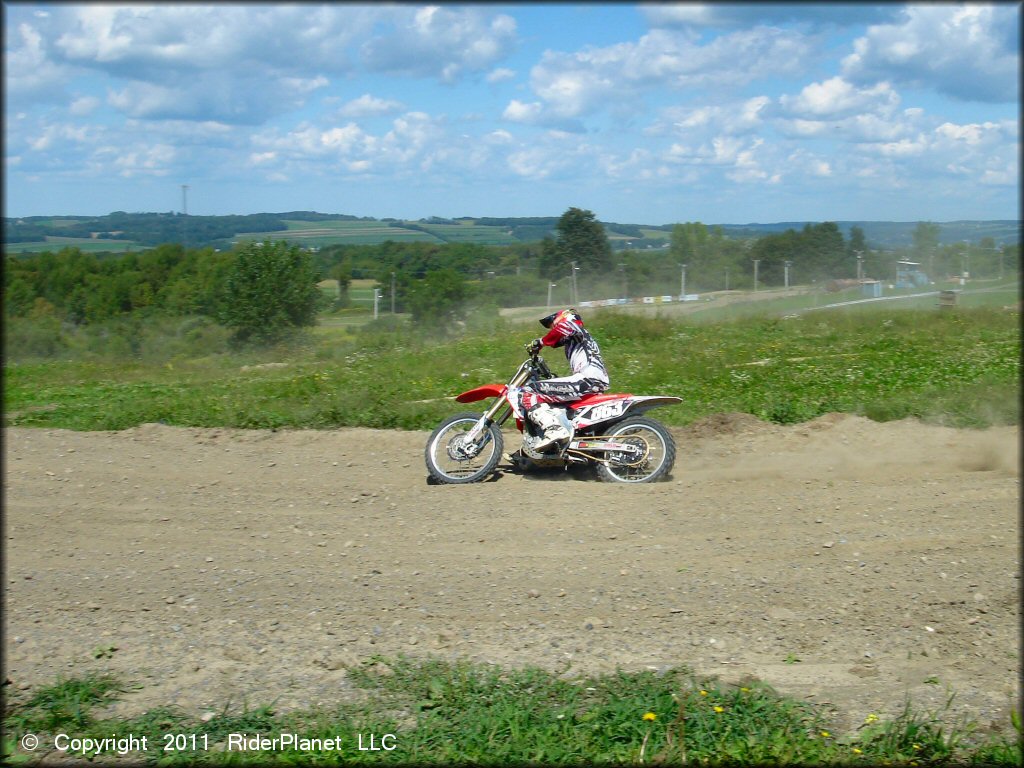 Honda CRF Dirt Bike at Frozen Ocean Motorsports Complex Track