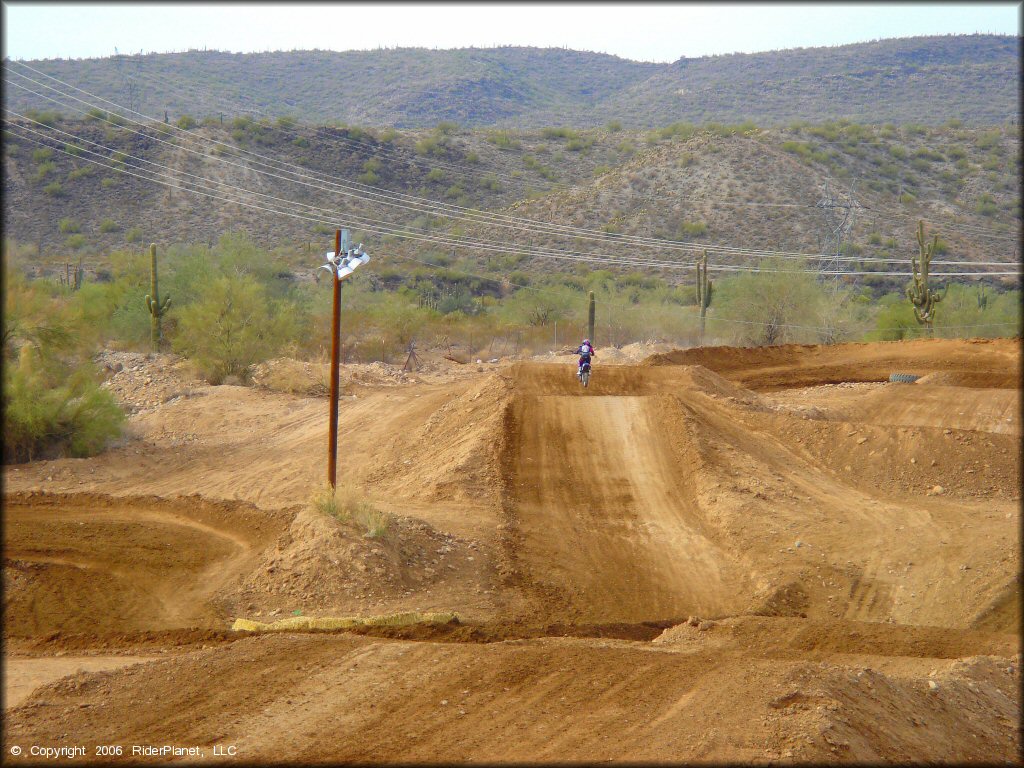 Dirtbike jumping at Canyon Motocross OHV Area