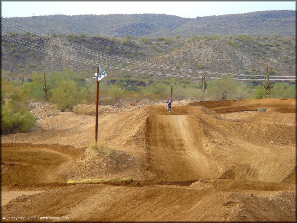 Dirt Bike jumping at Canyon Motocross OHV Area