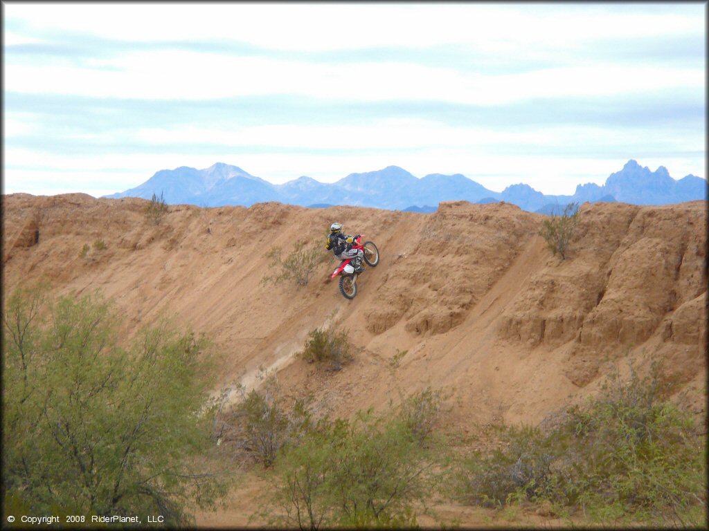 Honda CRF Motorcycle at Pinal Airpark Trail