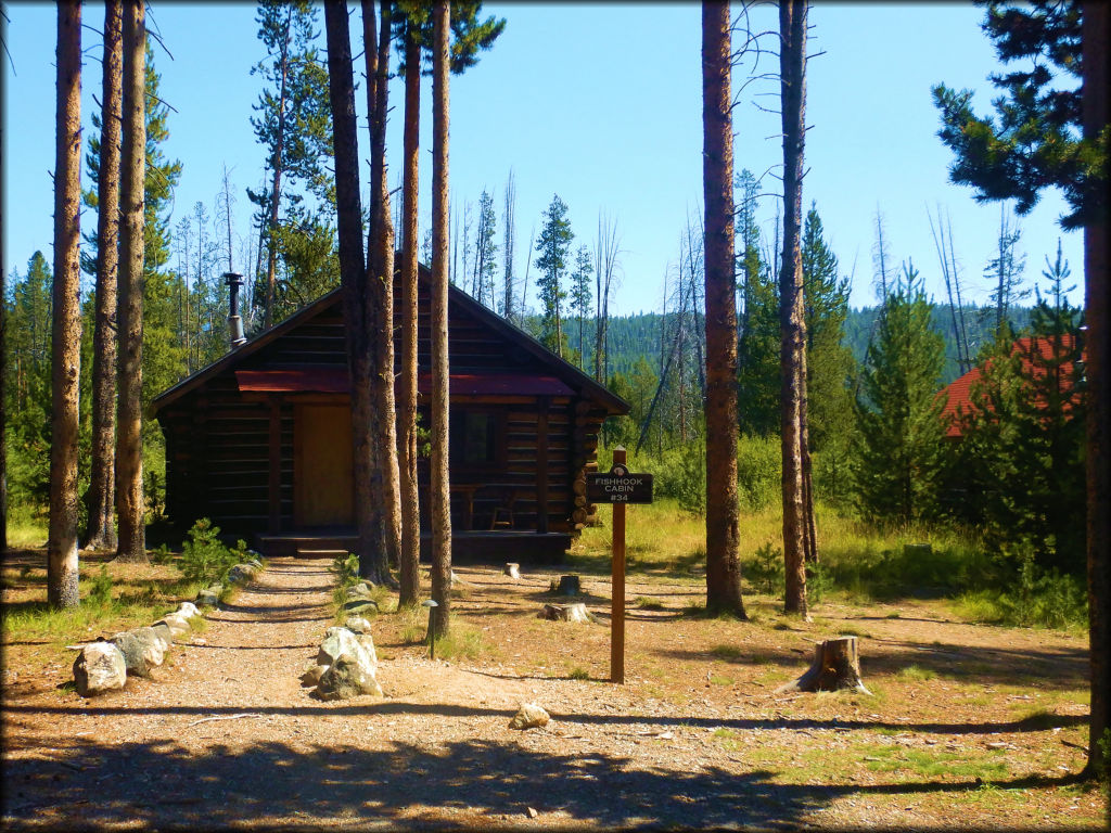 Log cabin at Redfish Lake Lodge.