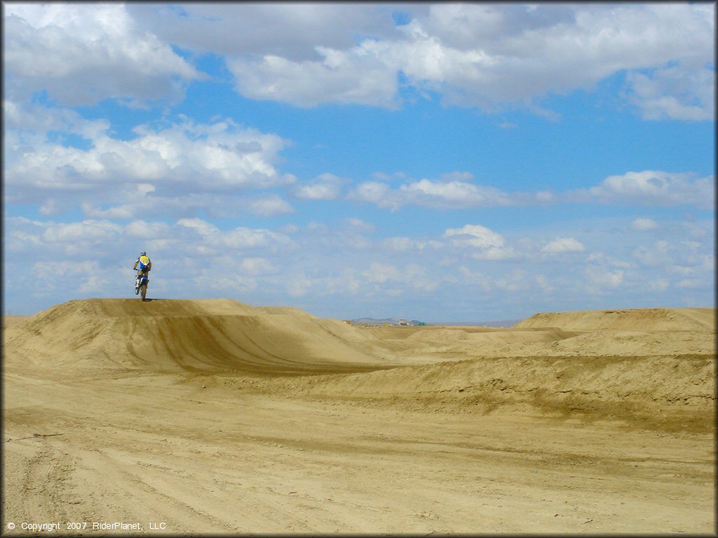 Off-Road Bike jumping at AV Motoplex Track
