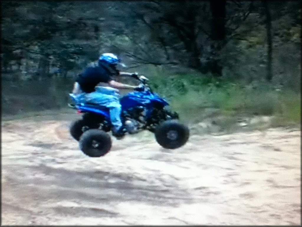 OHV catching some air at Maumee State Forest Trail