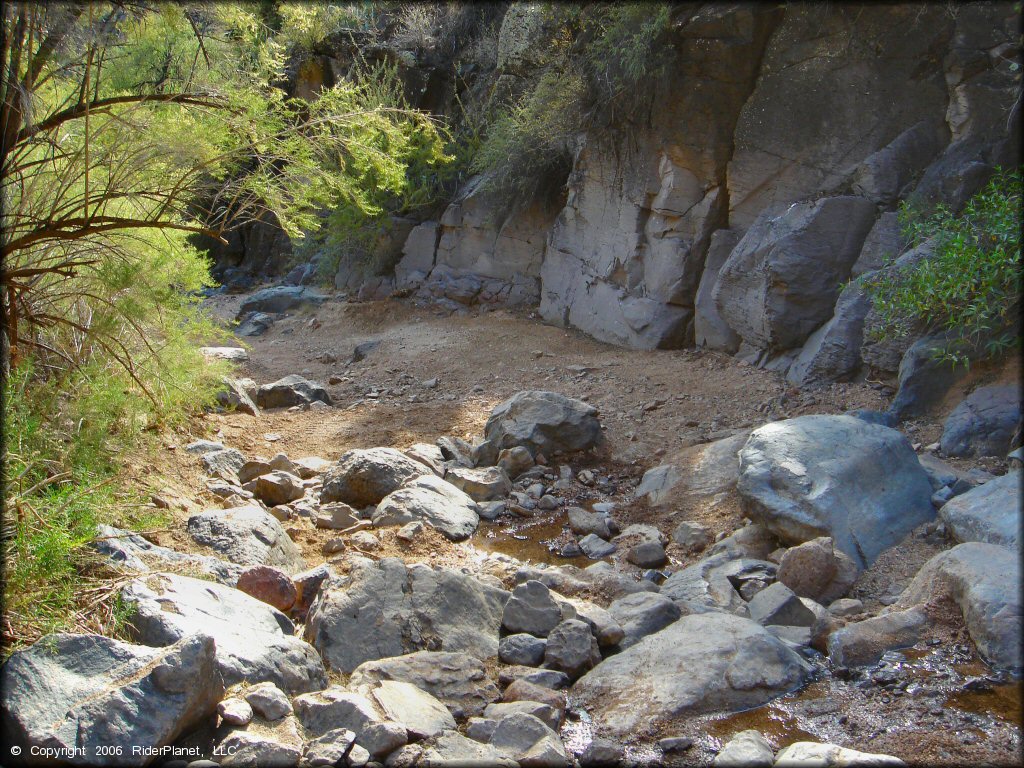 Example of terrain at Log Corral Canyon Trail