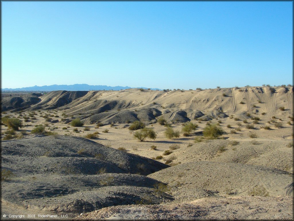 Scenic view at Ehrenberg Sandbowl OHV Area