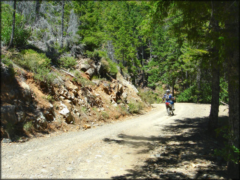 Girl riding a Honda CRF Off-Road Bike at High Dome Trail