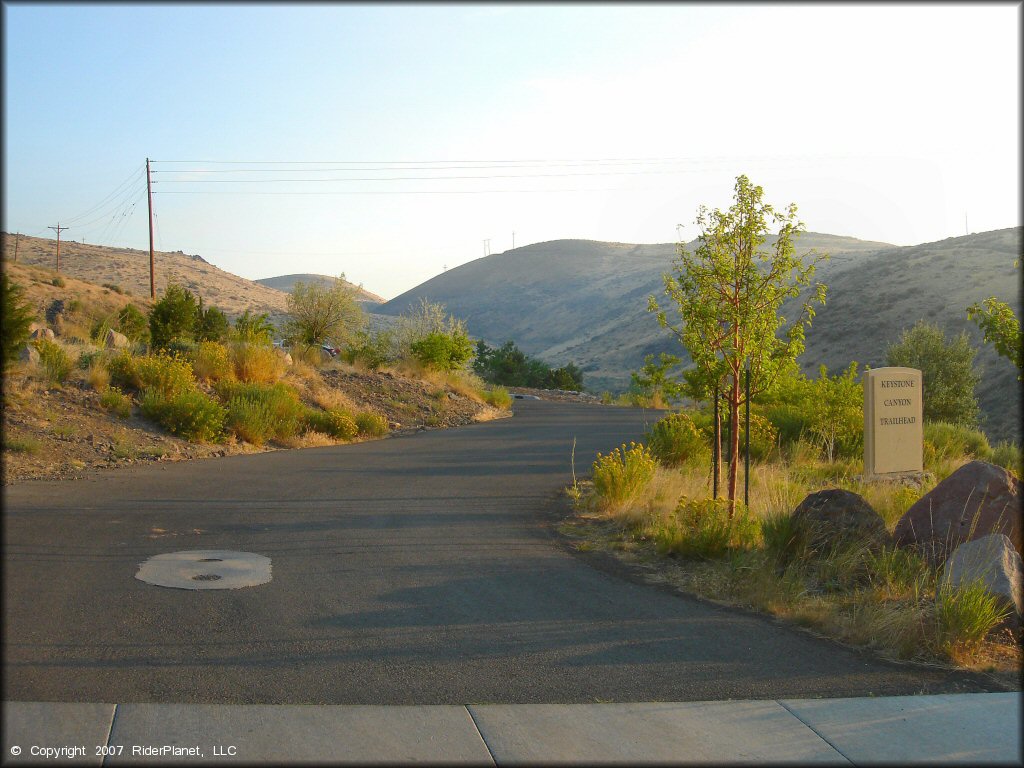 RV Trailer Staging Area and Camping at Keystone Canyon Trail