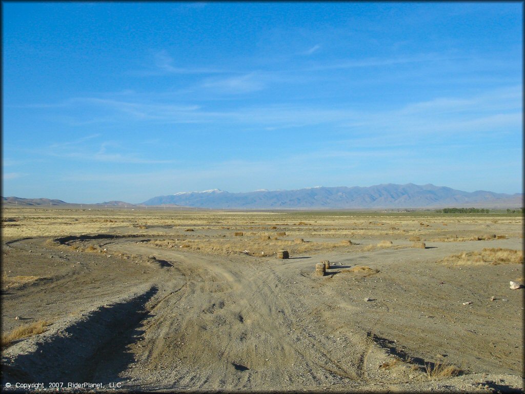 A trail at Lovelock MX OHV Area