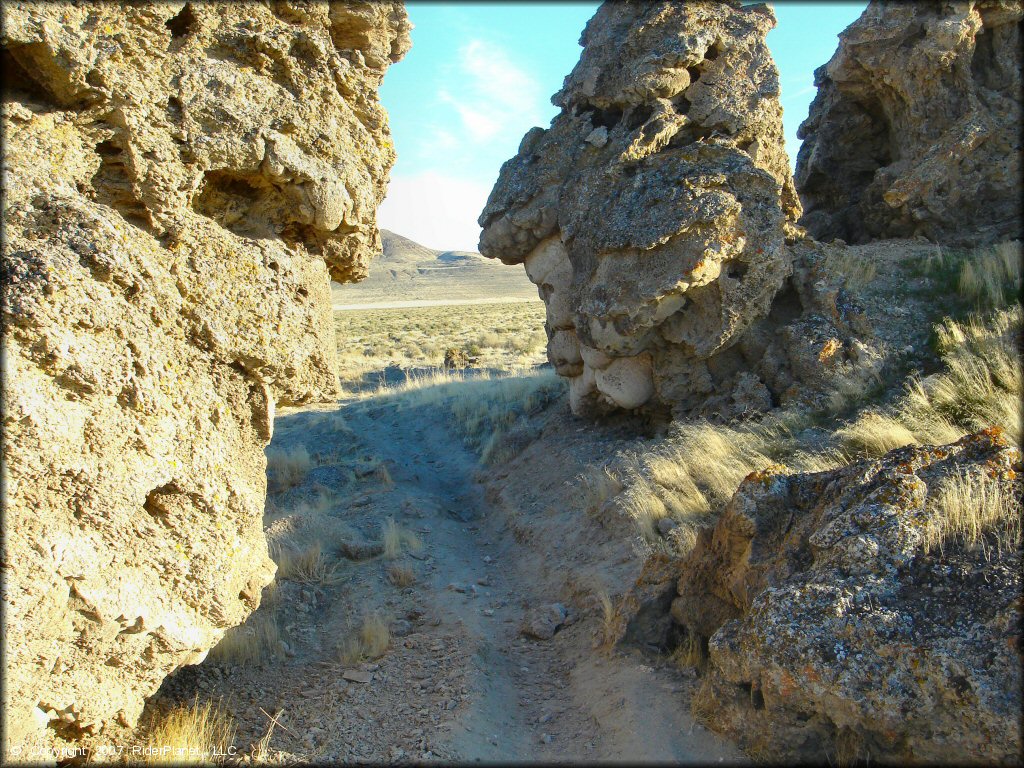 A trail at Lovelock MX OHV Area