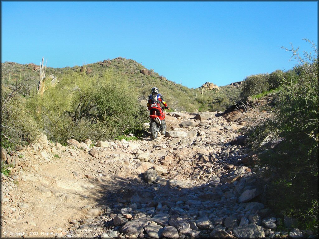 Honda CRF Dirt Bike at Bulldog Canyon OHV Area Trail