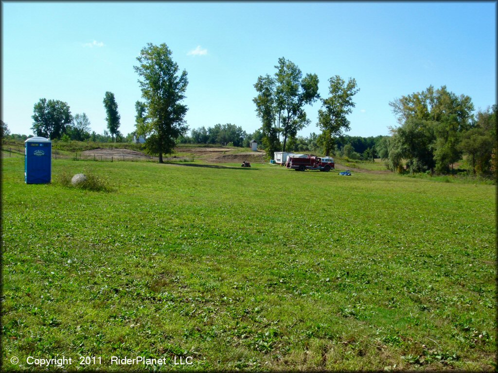 RV Trailer Staging Area and Camping at Savannah MX Park Track