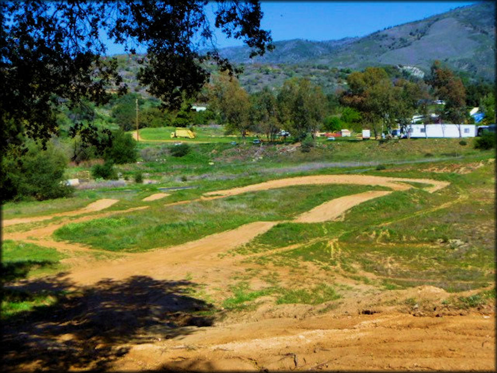 View of beginner motocross track.