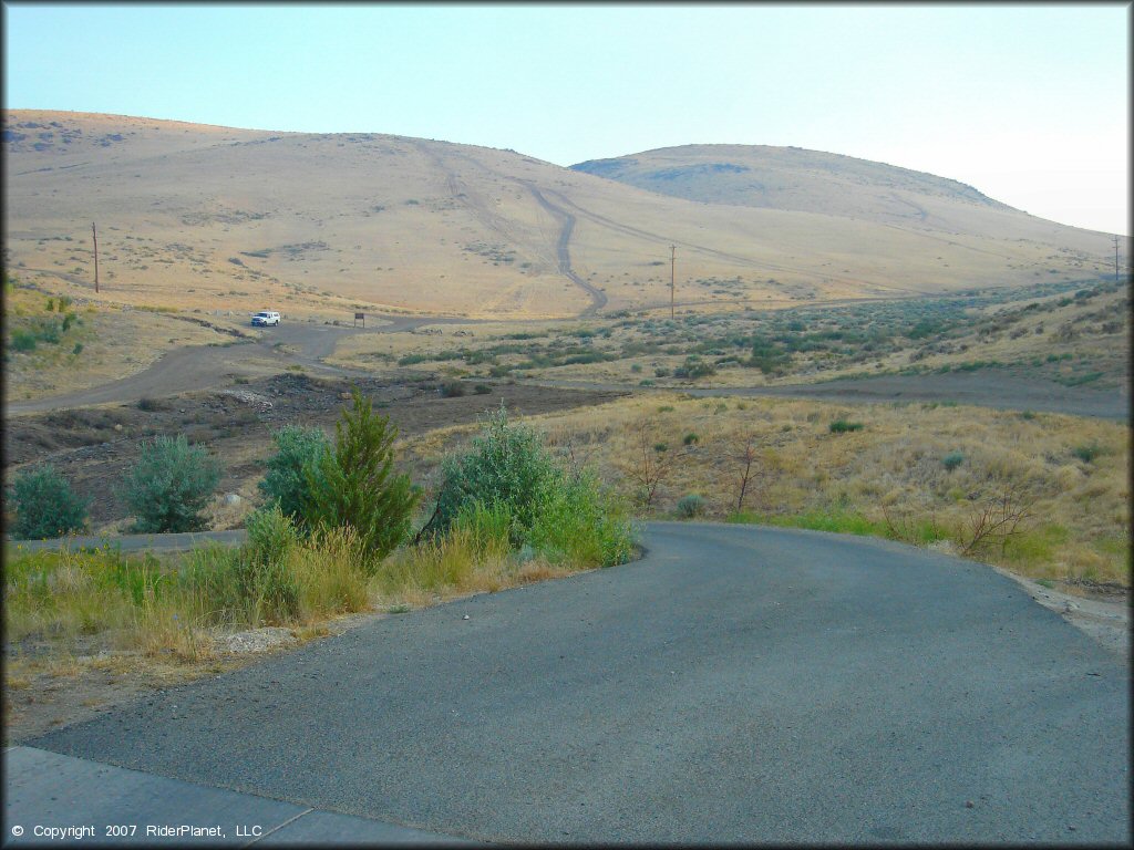 RV Trailer Staging Area and Camping at Keystone Canyon Trail