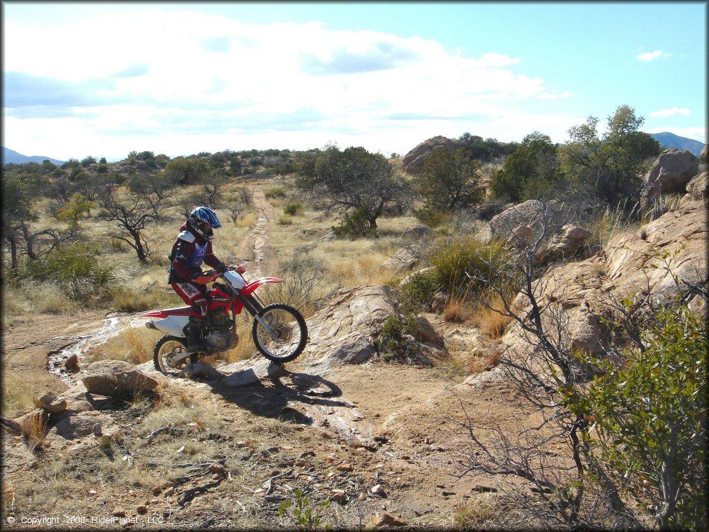 Honda CRF Motorcycle at Redington Pass Trail