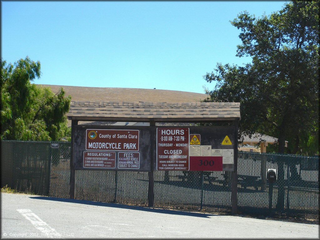 Some amenities at Santa Clara County Motorcycle Park OHV Area