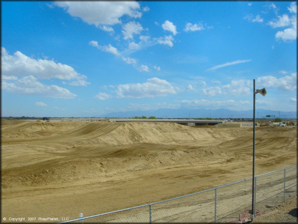 Example of terrain at AV Motoplex Track