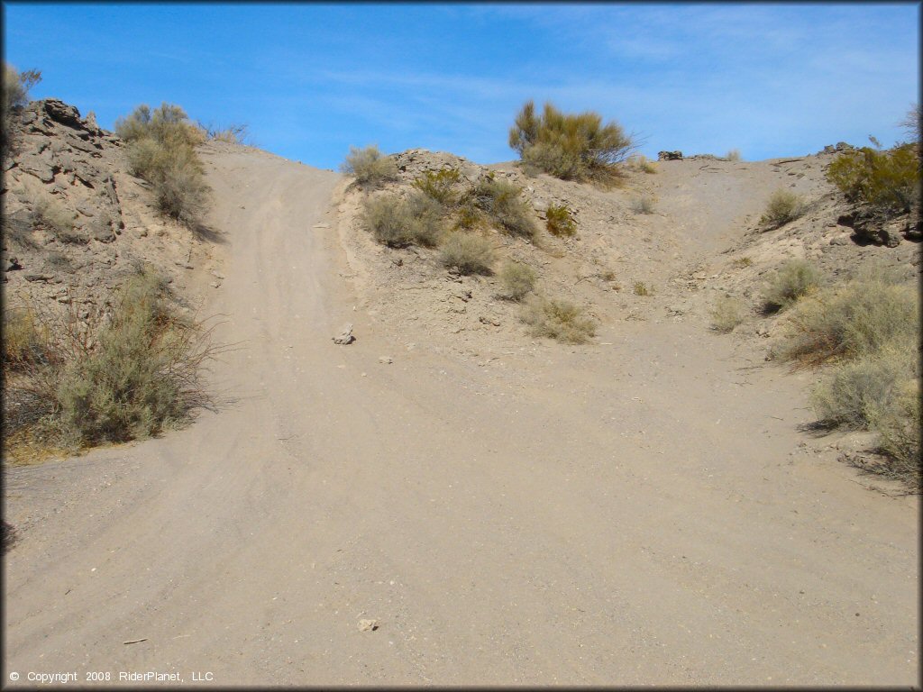 A trail at Hot Well Dunes OHV Area