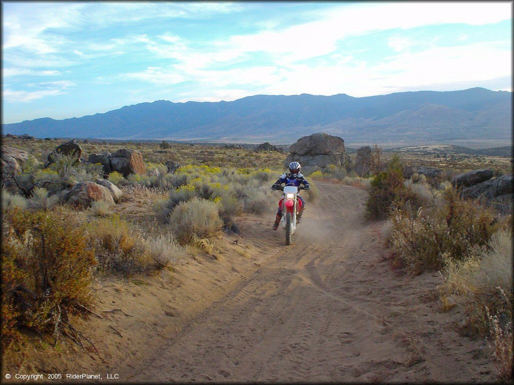 Honda CRF Motorcycle at Fort Sage OHV Area Trail