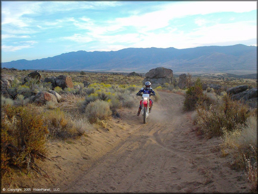 Honda CRF Dirt Bike at Fort Sage OHV Area Trail