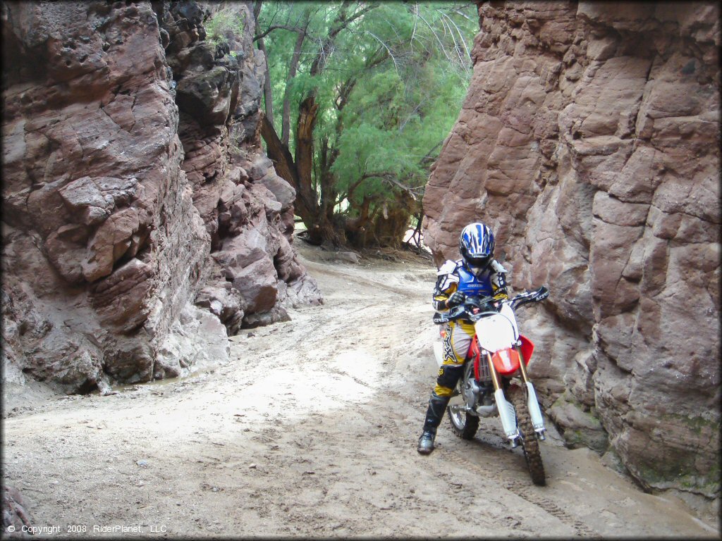Honda CRF Motorcycle at Black Hills Box Canyon Trail