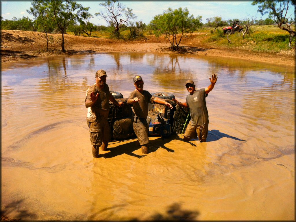 OHV crossing some water at Mudualistic ATV Park OHV Area