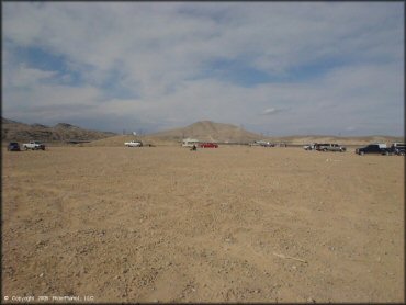 RV Trailer Staging Area and Camping at Nellis Dunes OHV Area