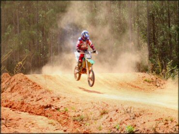 OHV catching some air at Highland Park Resort Trail