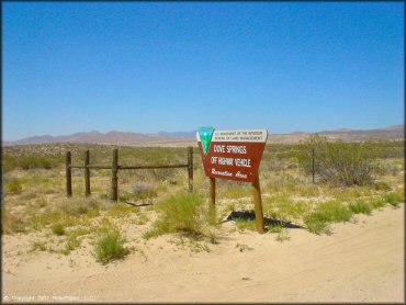 RV Trailer Staging Area and Camping at Dove Springs Trail