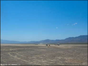 RV Trailer Staging Area and Camping at Eldorado Dry Lake Bed Riding Area