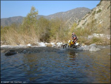 OHV getting wet at San Gabriel Canyon OHV Area