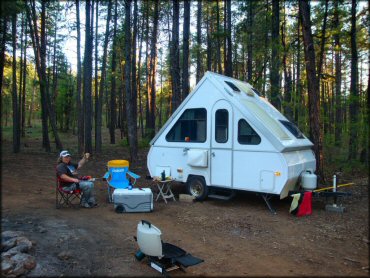 RV Trailer Staging Area and Camping at Munds Park OHV Trail System