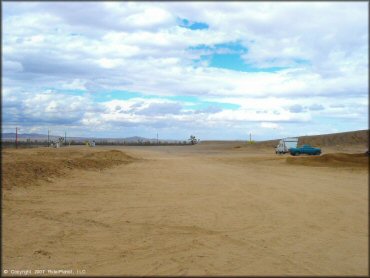 RV Trailer Staging Area and Camping at Adelanto Motorplex Track