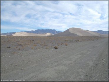 A trail at Tonopah Dunes Dune Area